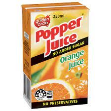 24x250ml POPPER ORANGE JUICE