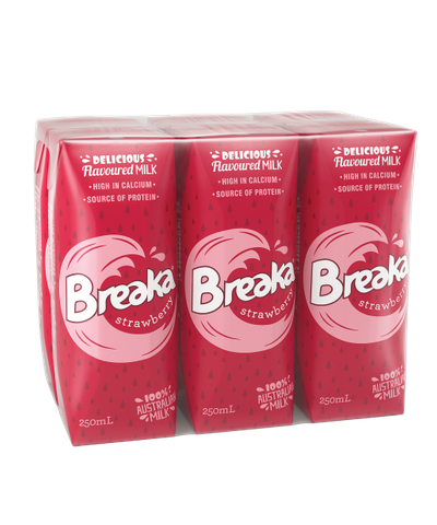 24x250ml BREAKA STRAWBERRY MILK