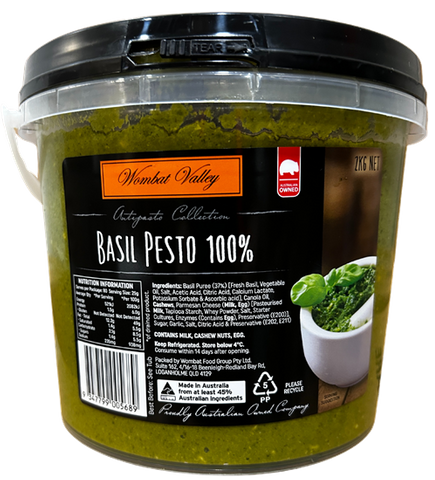 1kg WOMBAT 100% BASIL PESTO