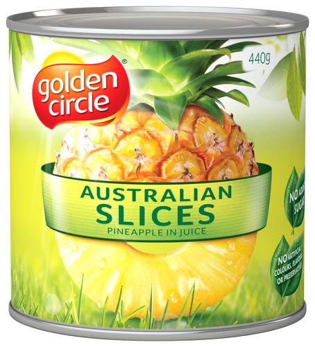 450gm GOLDEN CIRCLE PINEAPPLE SLICES