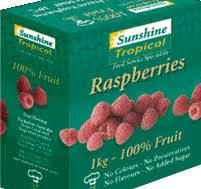 1kg SUNSHINE IQF WHOLE RASPBERRIES