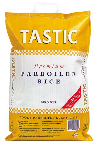 10kg TASTIC PARBOILED RICE