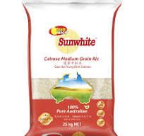 25kg SUNWHITE CALROSE RICE