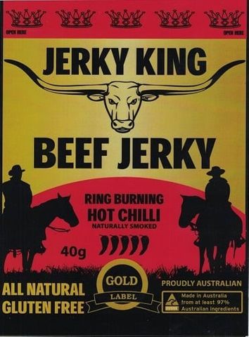 40gm JERKY KING HOT CHILLI JERKY