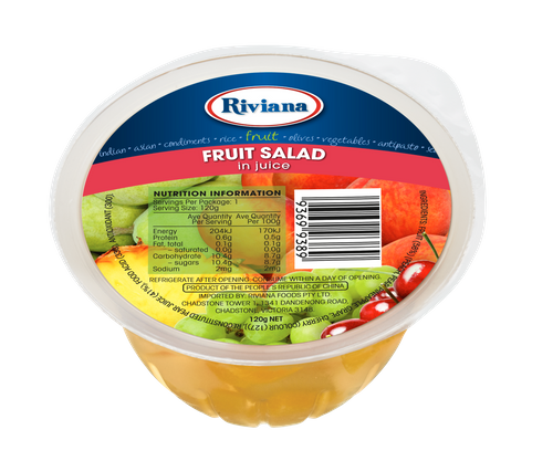 48x120gr RIVIANA FRUIT CUPS FRUIT SALAD