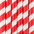 2500 ECO RED WHITE JUMBO PAPER STRAWS