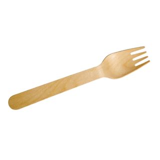 100 WOODEN CUTLERY FORKS