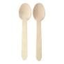 100 WOODEN CUTLERY SPOONS