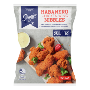 12x79gm STEGGLES HABANERO HOT WINGS