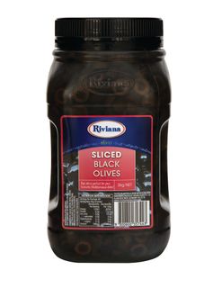 2kg RIVIANA SLICED BLACK OLIVES