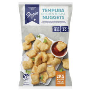 44x22gm STEGGLES TEMPURA CHICKEN NUGGETS