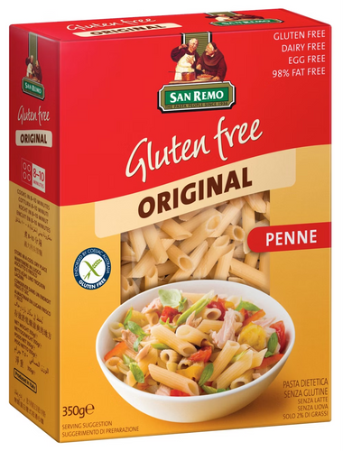 350gm SAN REMO GLUTEN FREE PENNE PASTA