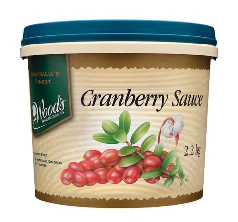 2.2kg WOODS CRANBERRY SAUCE GLUTEN FREE