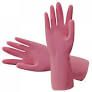 1pr SILVER LINED RUBBER GLOVES (MEDIUM)