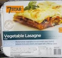 2.6kg 7 STAR VEGETABLE LASAGNE