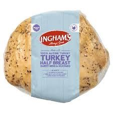 KG INGHAMS COOKED 1/2 TURKEY BREAST