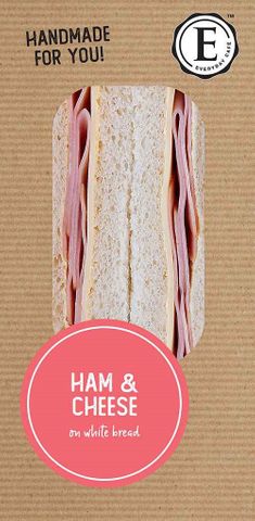 12x167gm EDC HAM & CHEESE SANDWICHES