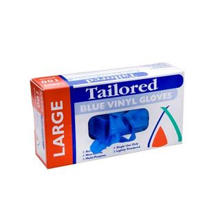 100  TP LGE VINYL GLOVES BLUE