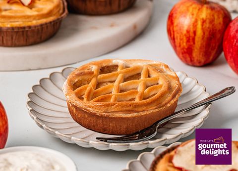 6 PRIESTLEYS LATTICE TOP APPLE TARTS