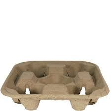 300 MOULDED FIBRE 4 CUP CARRY TRAYS