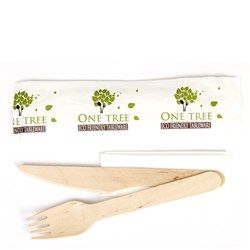 100 ONE TREE KNIFE,FORK,NAPKIN ECO SET