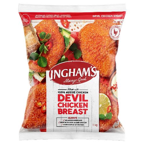 1kg INGHAMS DEVIL CHICKEN BREAST