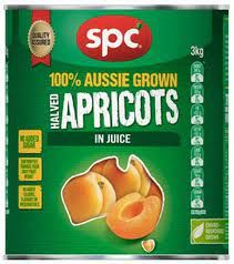 3kg SPC APRICOT HALVES IN NATURAL JUICE