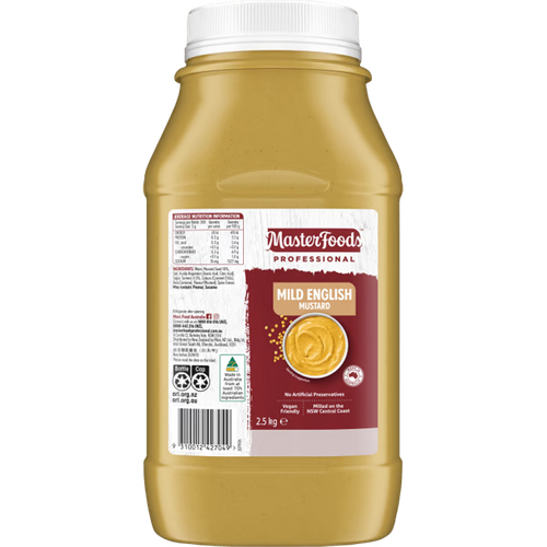 2.5kg MASTERFOODS MILD ENGLISH MUSTARD