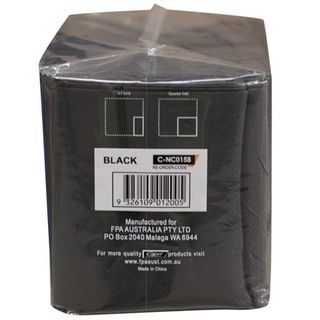 250'S COCKTAIL NAPKINS BLACK QTR FOLD