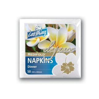 100 CA DINNER2PLY WHITE REDIFOLD NAPKIN