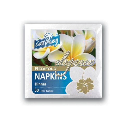 100 CA DINNER2PLY WHITE REDIFOLD NAPKIN