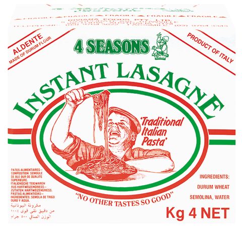 4kg FOUR SEASONS INSTANT LASAGNE