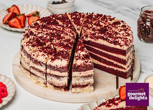 16 PRIESTLEYS RED VELVET GATEAUX