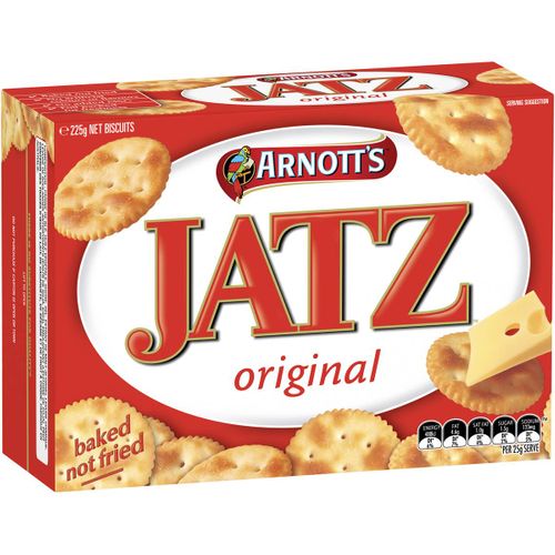 225gm ARNOTTS ORIGINAL JATZ BISCUITS