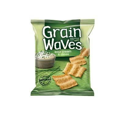 21x28g GRAINWAVES SOUR/CREAM/CHIVES CHIP