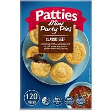 120x25gm PATTIES MINI PARTY PIES