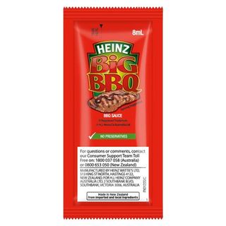 300x8ml HEINZ S/S BBQ SAUCE GLUTEN FREE