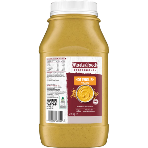 2.5kg MASTERFOODS HOT ENGLISH MUSTARD