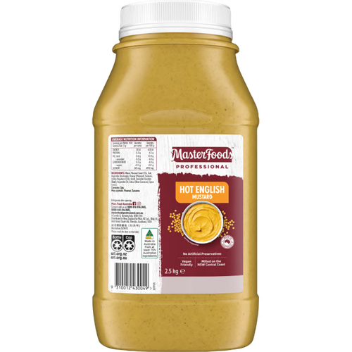 2.5kg MASTERFOODS HOT ENGLISH MUSTARD