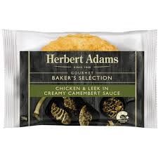 12x210gm HERBERT ADAMS CHICKEN/LEEK PIES