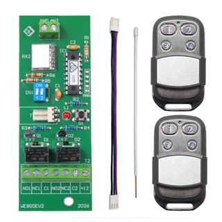 BOSCH, Wireless kit, Includes 1x WE800EV2 receiver and 2x HCT4 4 button key fob transmitters (stainless), Suits Solution 3000, 2000, 844, 880 (Non Ultima), For wireless transmitters (fobs) only