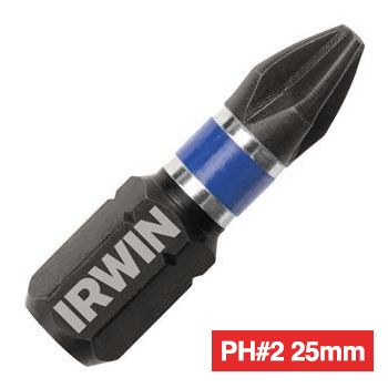 IRWIN, Impact Screwdriving Bits, PH2, 25mm