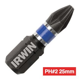 IRWIN, Impact Screwdriving Bits, PH2, 25mm