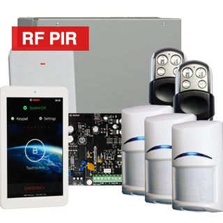 BOSCH, Solution 3000, Wireless Alarm kit, Includes ICP-SOL3-P panel, 7" Touchscreen keypad, 3x RFPR-12 Wireless PIR detectors, B810 Wireless receiver, 2x HCT4UL transmitters