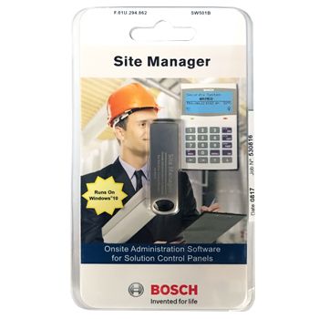 BOSCH, Site Manager Software, USB, End user software to control Solution 6000, Interactive control of doors & outputs, Requires CM751B, not CP737B