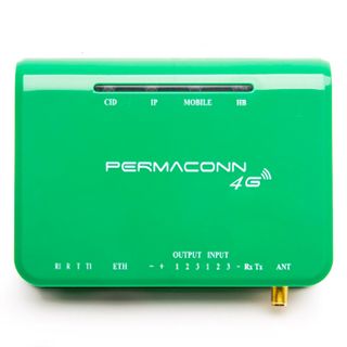 PERMACONN, IP communicator, (Optus & Telstra 4G), Dual SIM + IP comms, 3 inputs + 3 outputs, 8 - 15V DC, 0.19A (max)/13.8V DC