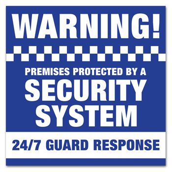 NETDIGITAL, Security System Warning Sticker, 100 x 100mm, UV rated