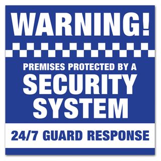 NETDIGITAL, Security System Warning Sticker, 100 x 100mm, UV rated