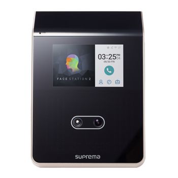 SUPREMA, FaceStation 2, Facial recognition and RFID reader, Up to 30,000 users, up to 25,000 lx, TCP/IP, Wiegand, RS485, 1x Relay, Anti tamper, HID, HID iClass, Mifare, NFC & BLE, WiFi, 24V DC
