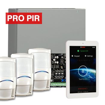 BOSCH, Solution 3000, Alarm kit, Includes ICP-SOL3-P panel, IUI-SOL-TS7 7" Touch screen, 3x ISC-PPR1-W16 PIR detectors,